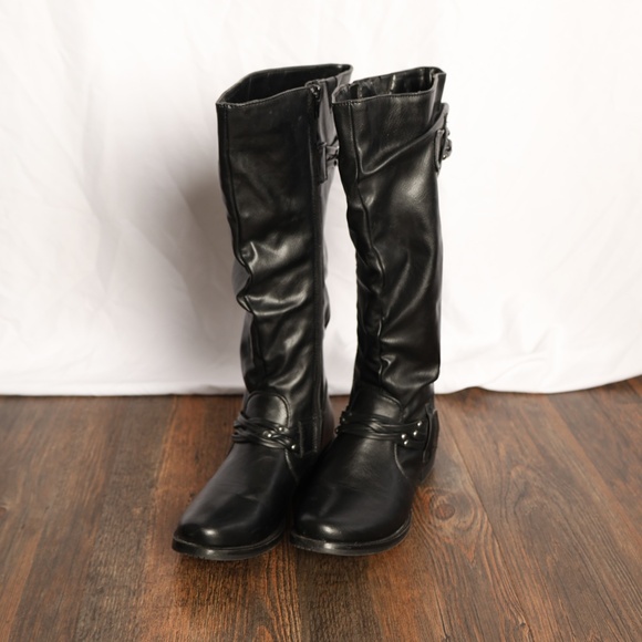 Women's White Mountain Merida Black Knee high riding boots. Size 7 - Picture 2 of 7
